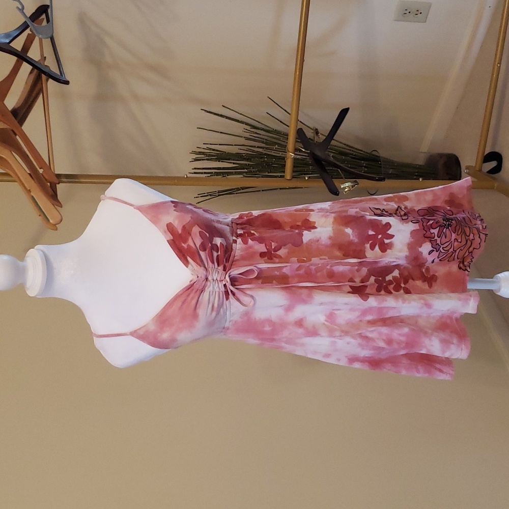 Pink Flower 🌸 Summer Dress Size Small - Picture 1 of 5